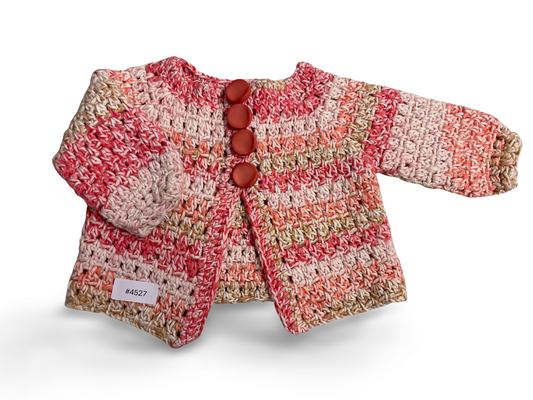 Gehäkelte Babyjacke mit Knöpfen - Gr. 62