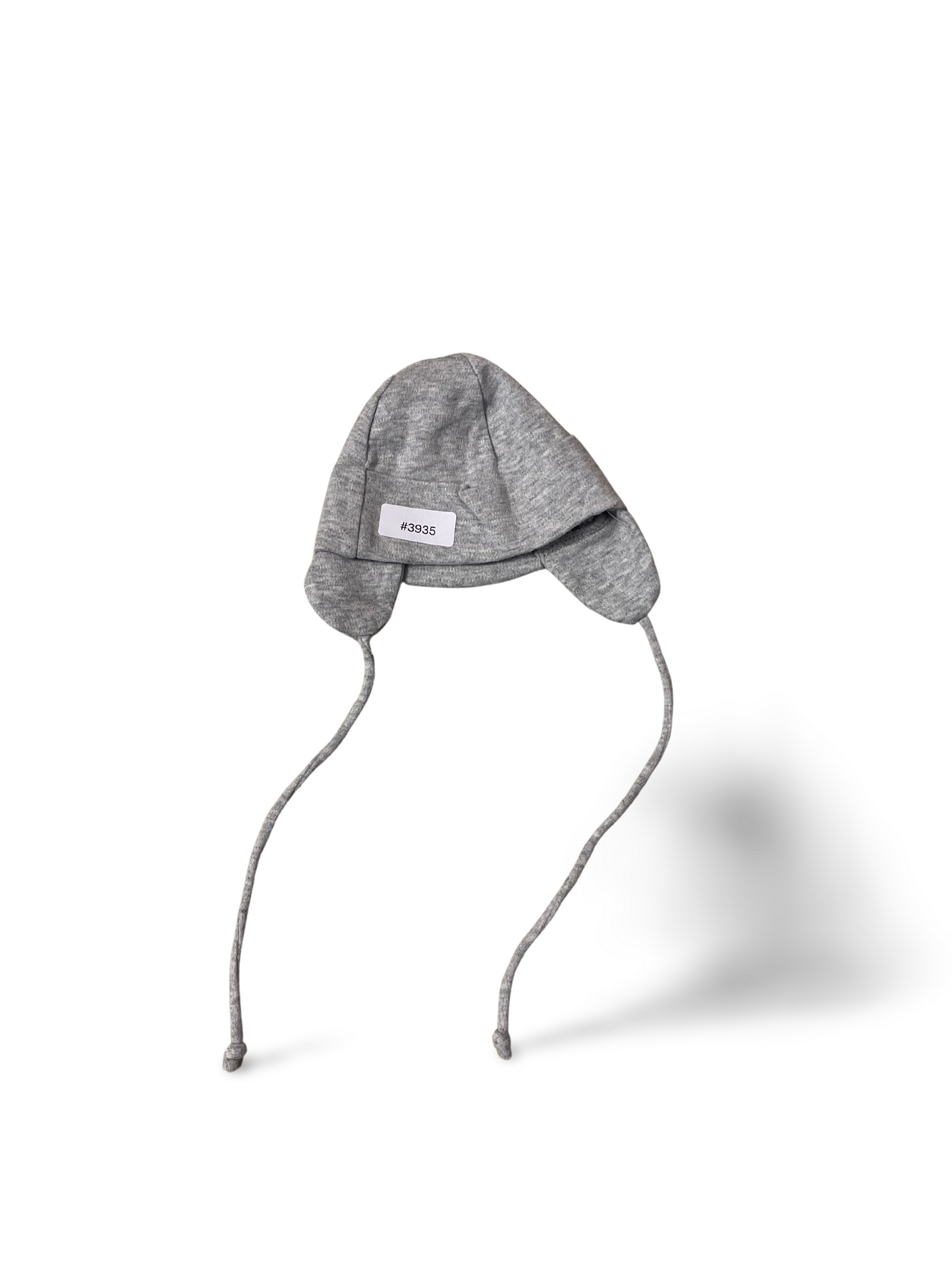 Babymütze mit Ohrenklappen und Bindeband - Gr. 56