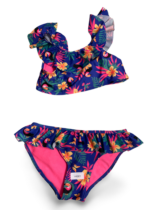 Bikini mit Volants und Tukan-Print - Gr. 116