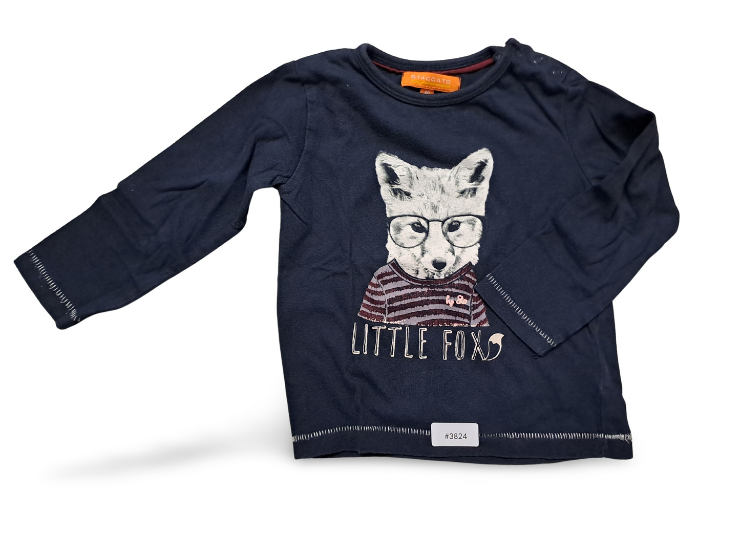 Langarmshirt mit Fuchsprint - Gr. 80