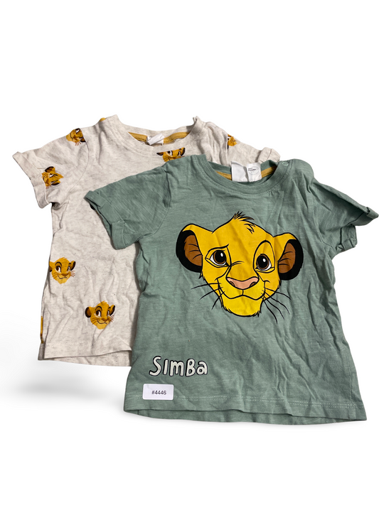 2er Bundle T-Shirts Simba-Motiv - Gr. 74