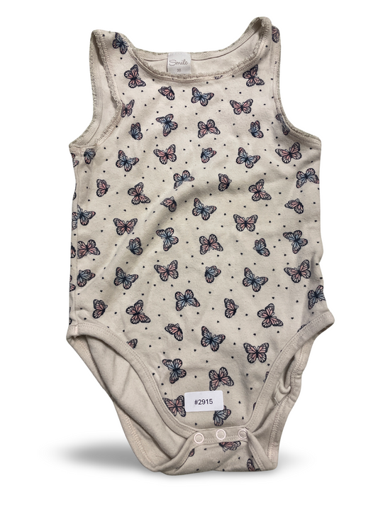 Ärmelloser Body mit Schmetterlingen - Gr. 98
