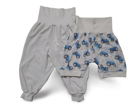 2er Bundle Babyhosen mit und ohne Fuesse - Gr. 92