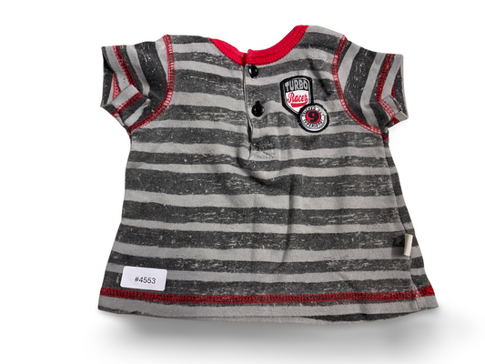 Kurzarmshirt gestreift mit Racer-Patch - Gr. 62