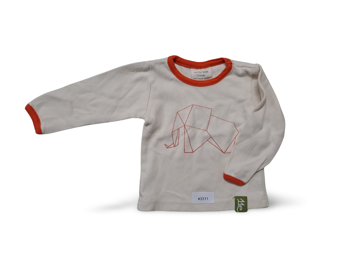 Long-sleeved shirt with elephant motif - size 68