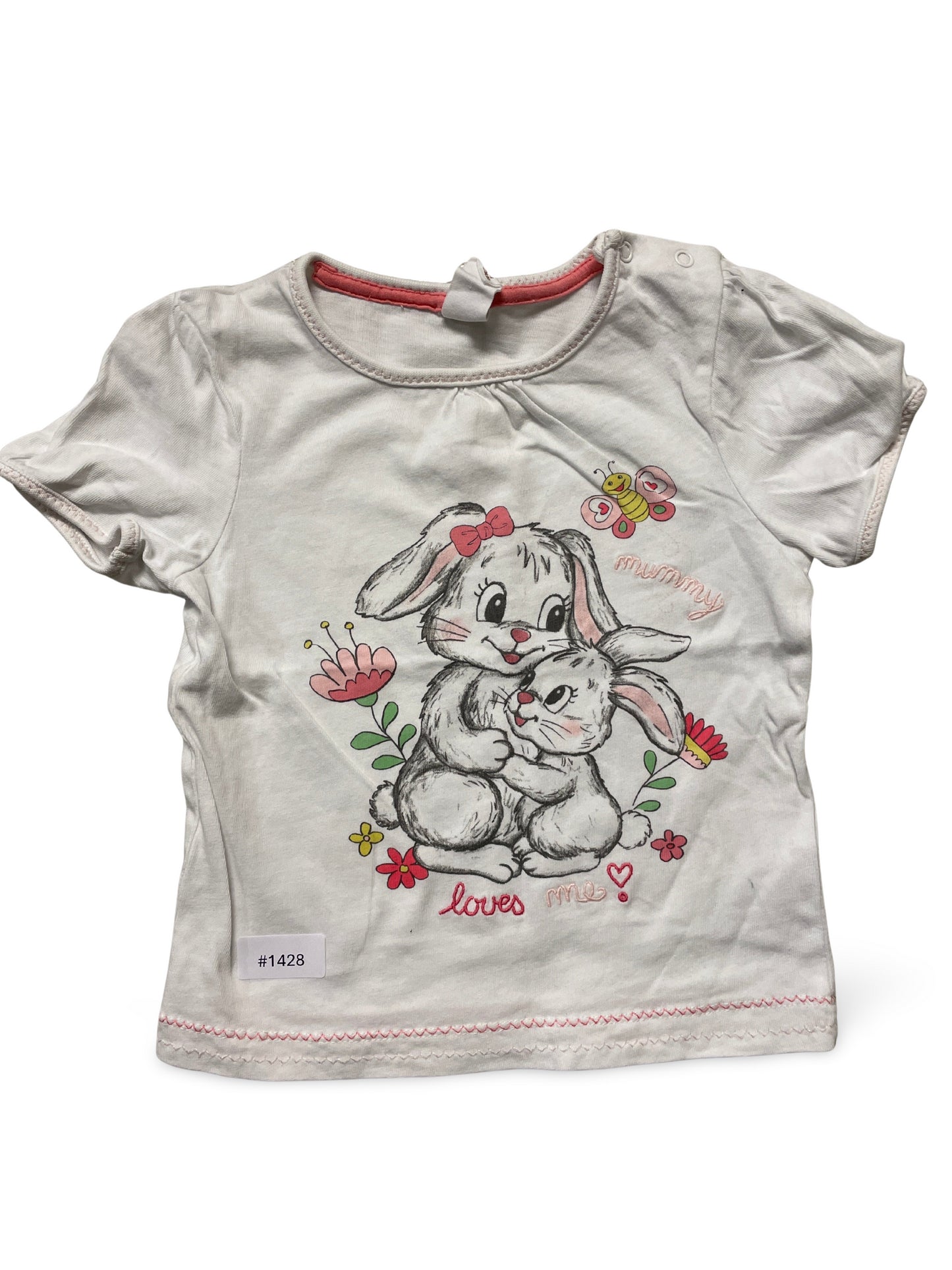 T-Shirt mit Hasenmotiv - Gr. 80