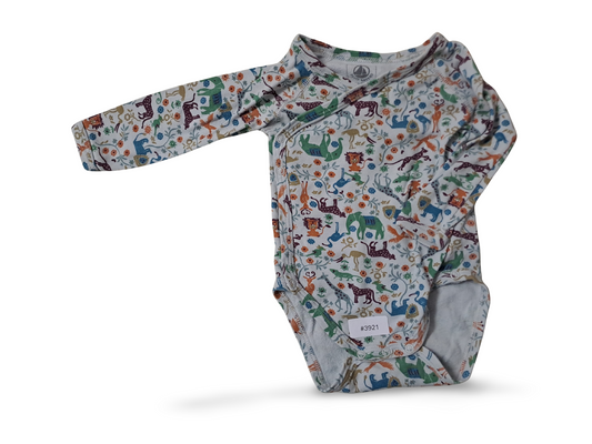 Wickelbody mit Tierprint - Gr. 56