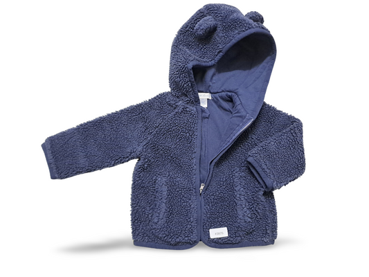 Teddyjacke mit Kapuze - Gr. 80