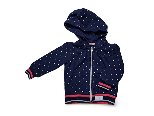 Gepunktete Kapuzenjacke - Gr. 74