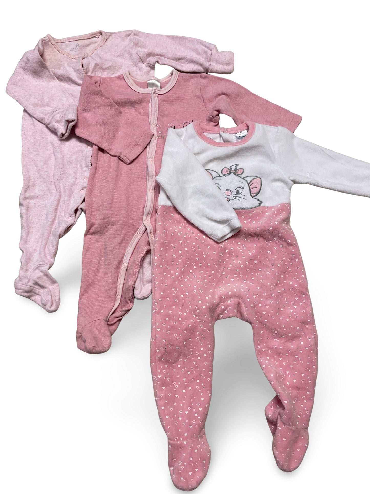 3er Bundle - Strampler Katze & Hase - Gr. 74