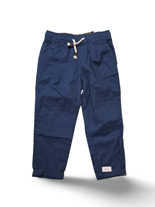 Blaue Chinohose mit Kordelzug - Gr. 104