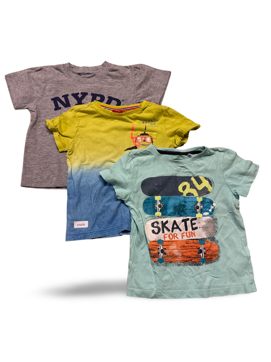 3er Bundle T-Shirts bedruckt - Gr. 104