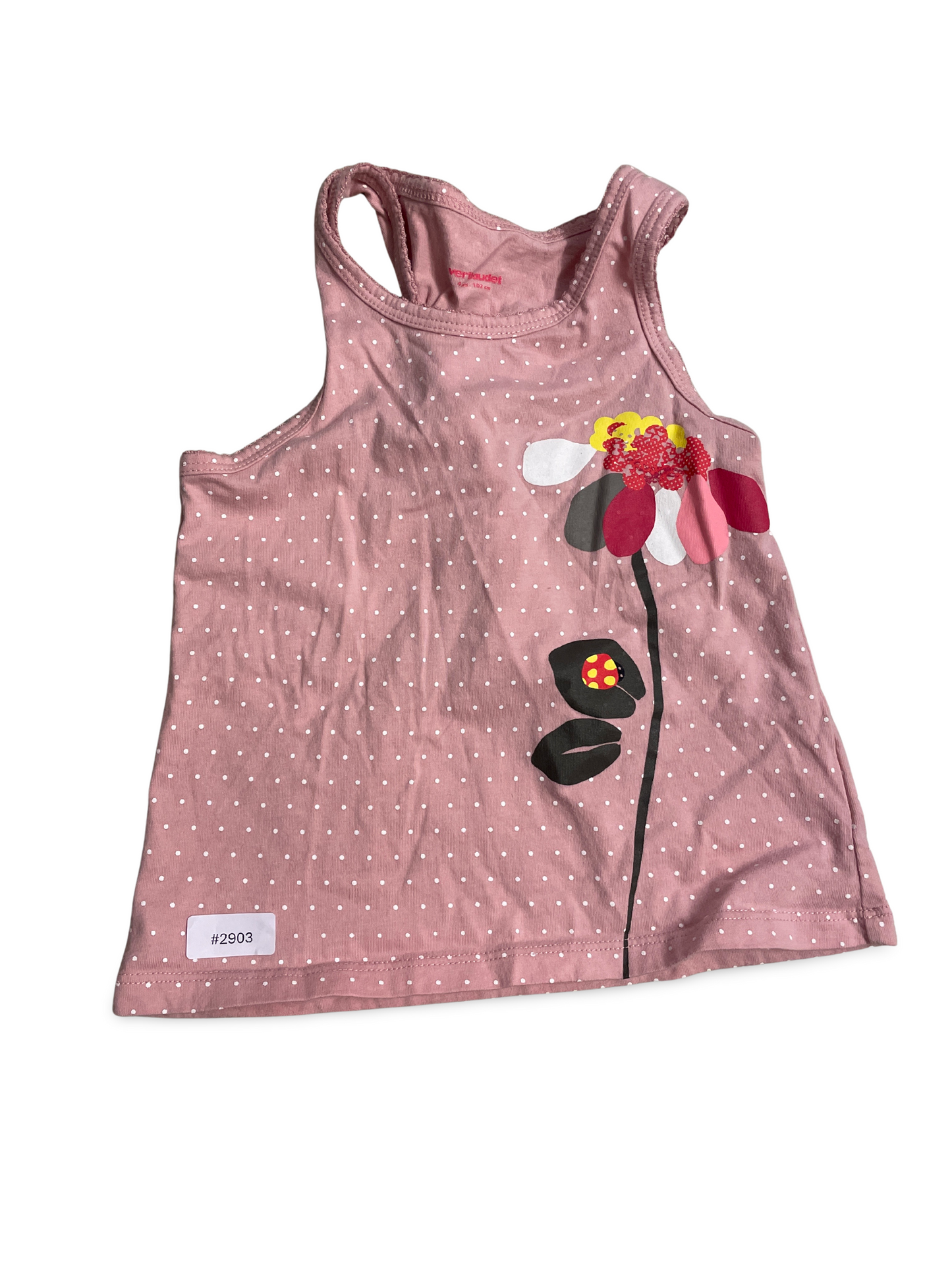 Träger-Top mit Punkten und Blumenprint - Gr. 104