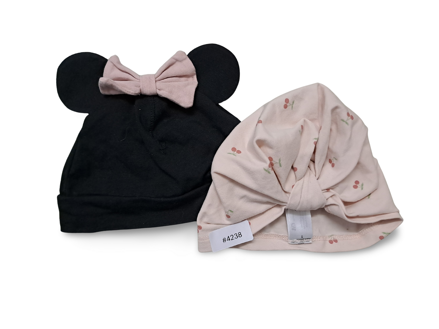 2er Bundle Babymützen mit Schleifen - Gr. 68