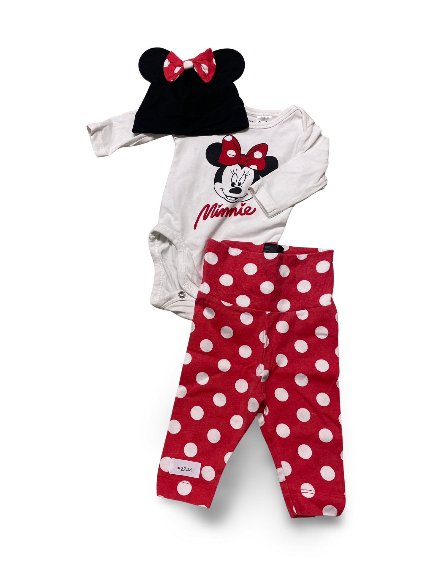 Minnie Strampler mit Leggings und Mütze - Gr. 56