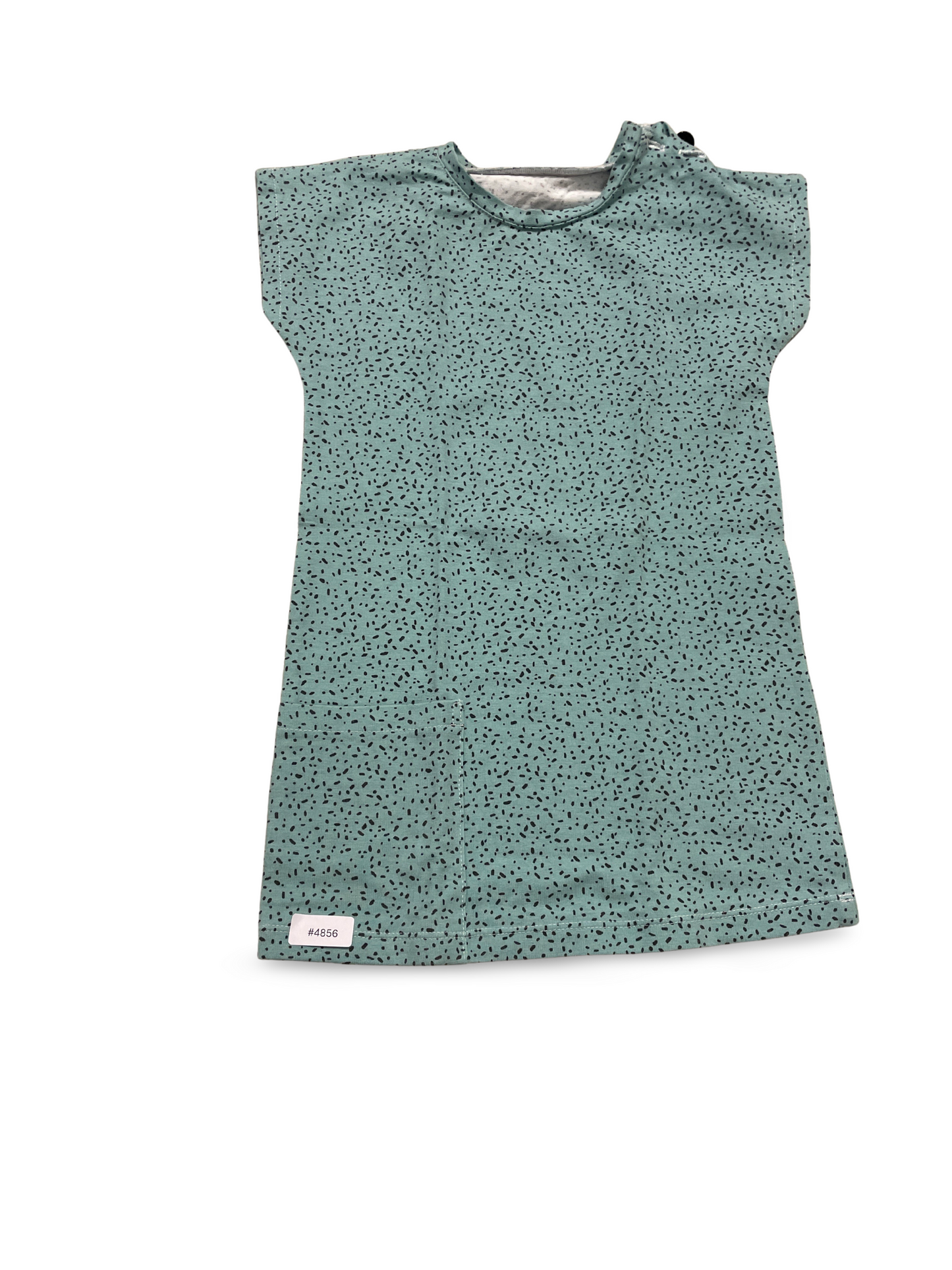 Türkises Kleid mit Punktmuster - Gr. 110