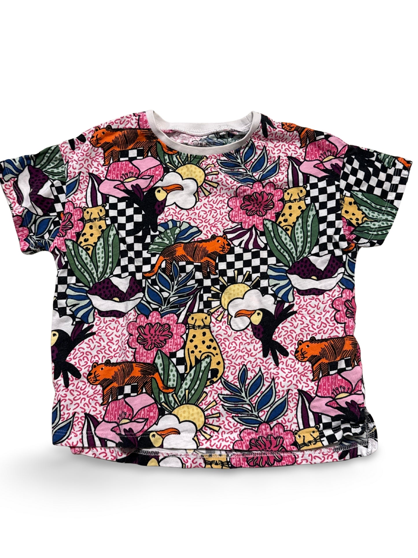 T-Shirt mit buntem Muster - Gr. 98