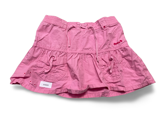 Rosa Rueschenrock mit Taschen - Gr. 128