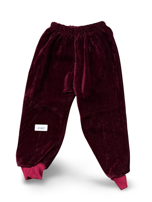 Bordeaux Velours Jogginghose - Gr. 68
