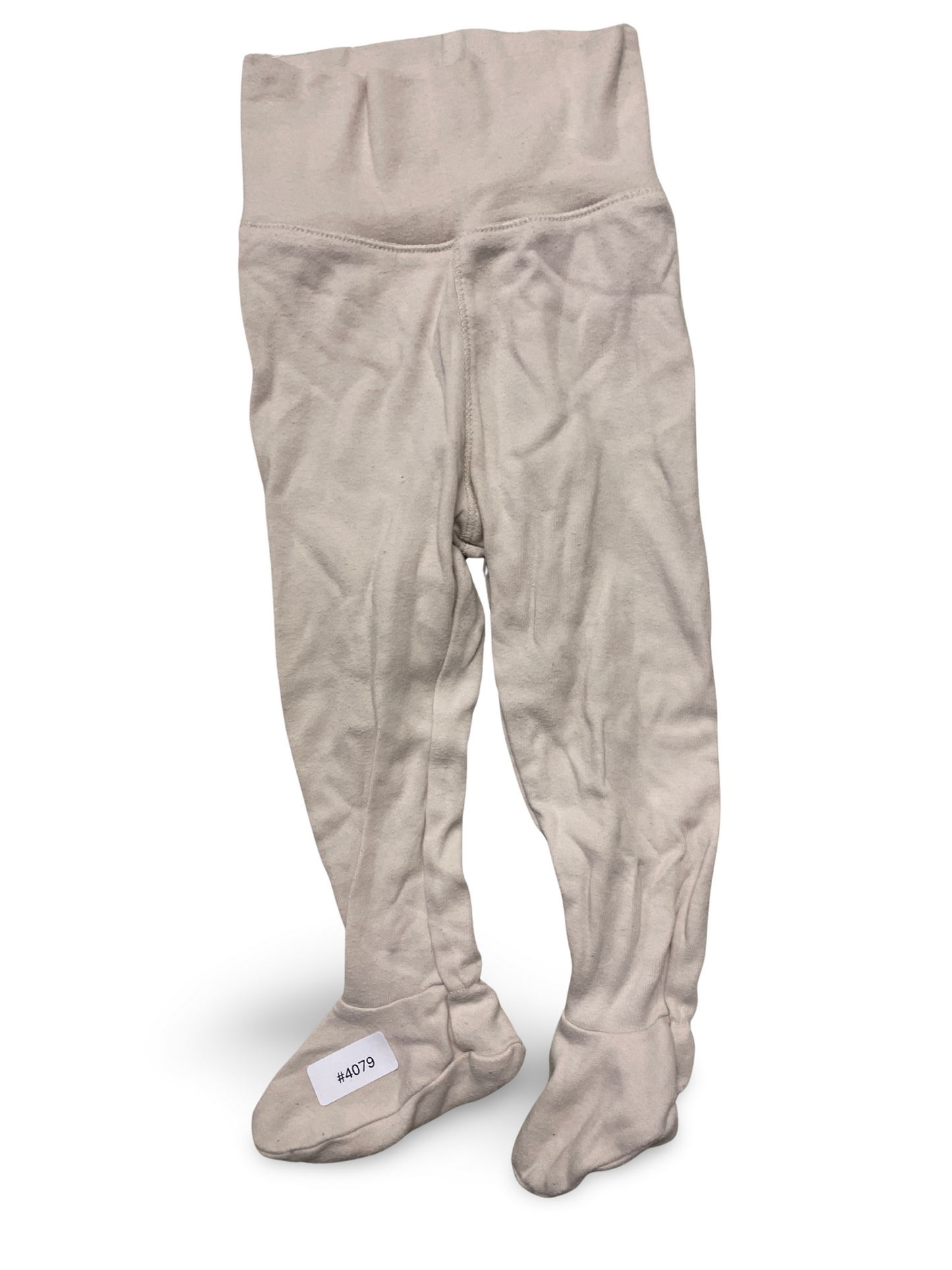 Beige Strumpfhose mit Fussteil - Gr. 74