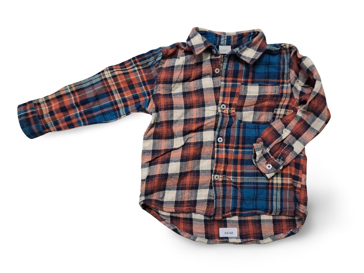 Kariertes Langarmhemd - Gr. 98