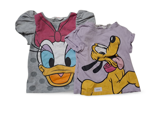 2er Bundle Disney Kurzarmshirts mit Daisy und Pluto - Gr. 98
