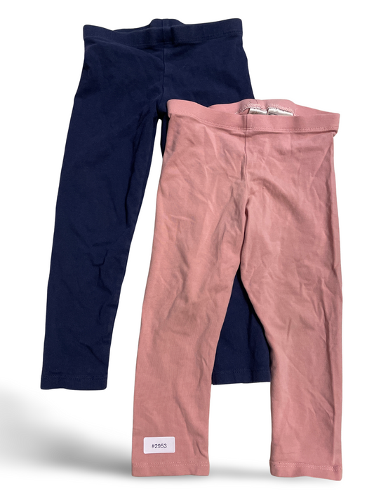 2er Bundle Leggings Blau und Rosa - Gr. 92