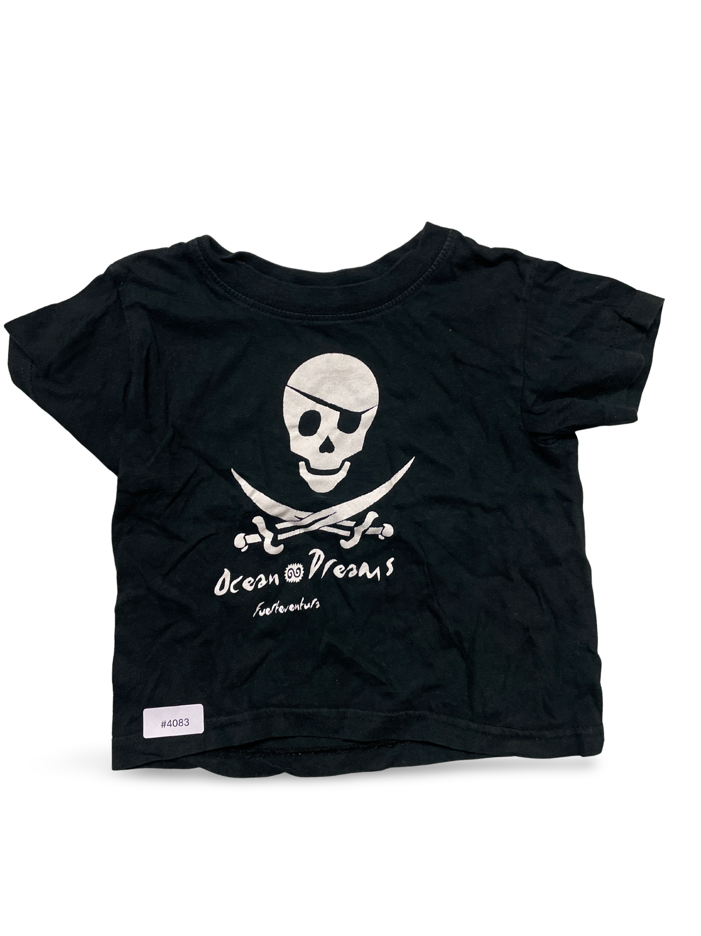 Schwarzes Piraten T-Shirt - Gr. 74