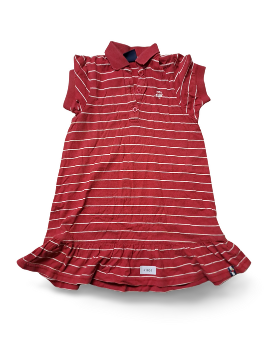 Gestreiftes Polokleid mit Rüschen - Gr. 92