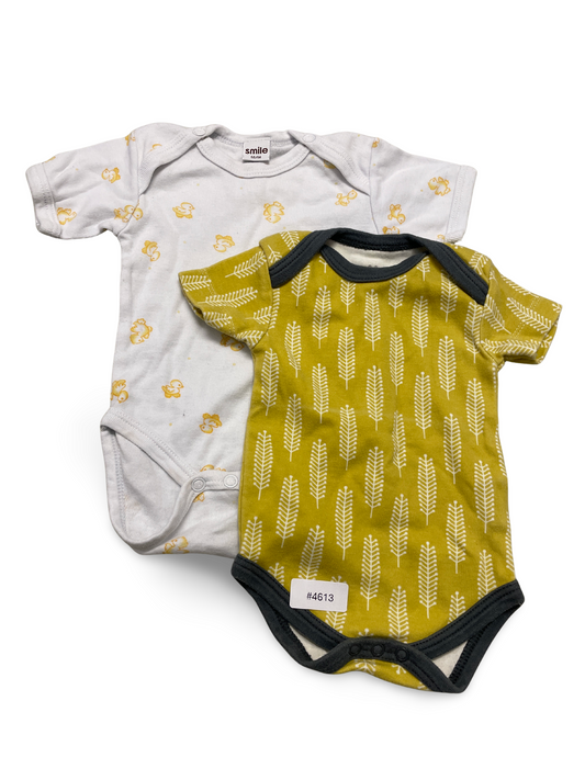 2er Bundle Kurzarmbodys bedruckt - Gr. 50