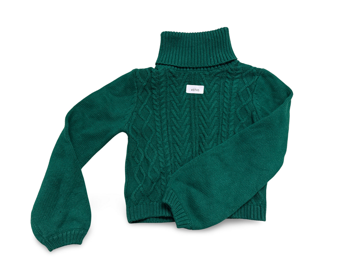 Grüner Rollkragenpullover - Gr. 116