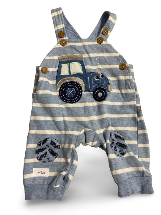 Gestreifter Strampler mit Traktor-Applikation - Gr. 62