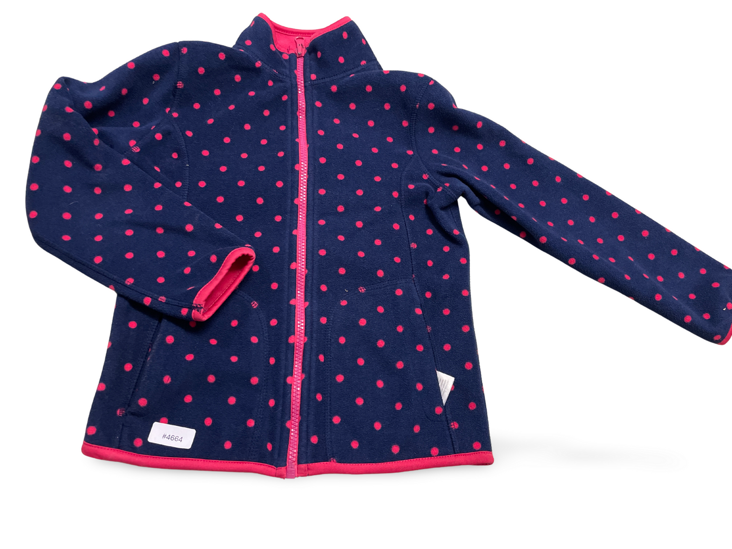 Gepunktete Fleecejacke - Gr. 122