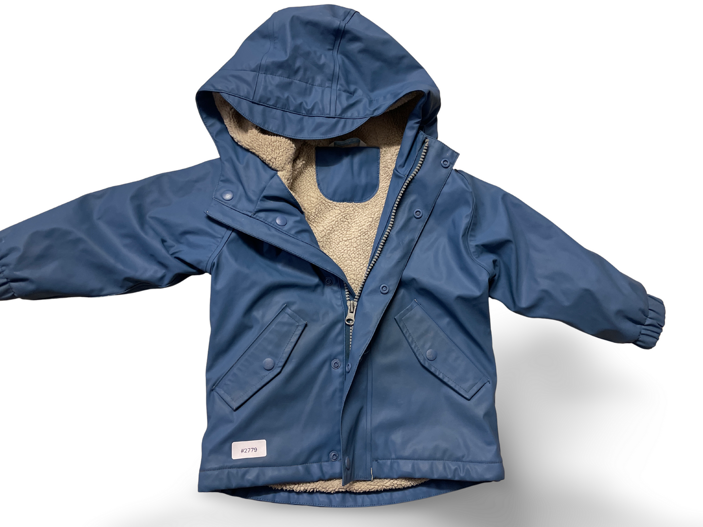 Gefütterte Regenjacke mit Kapuze - Gr. 86