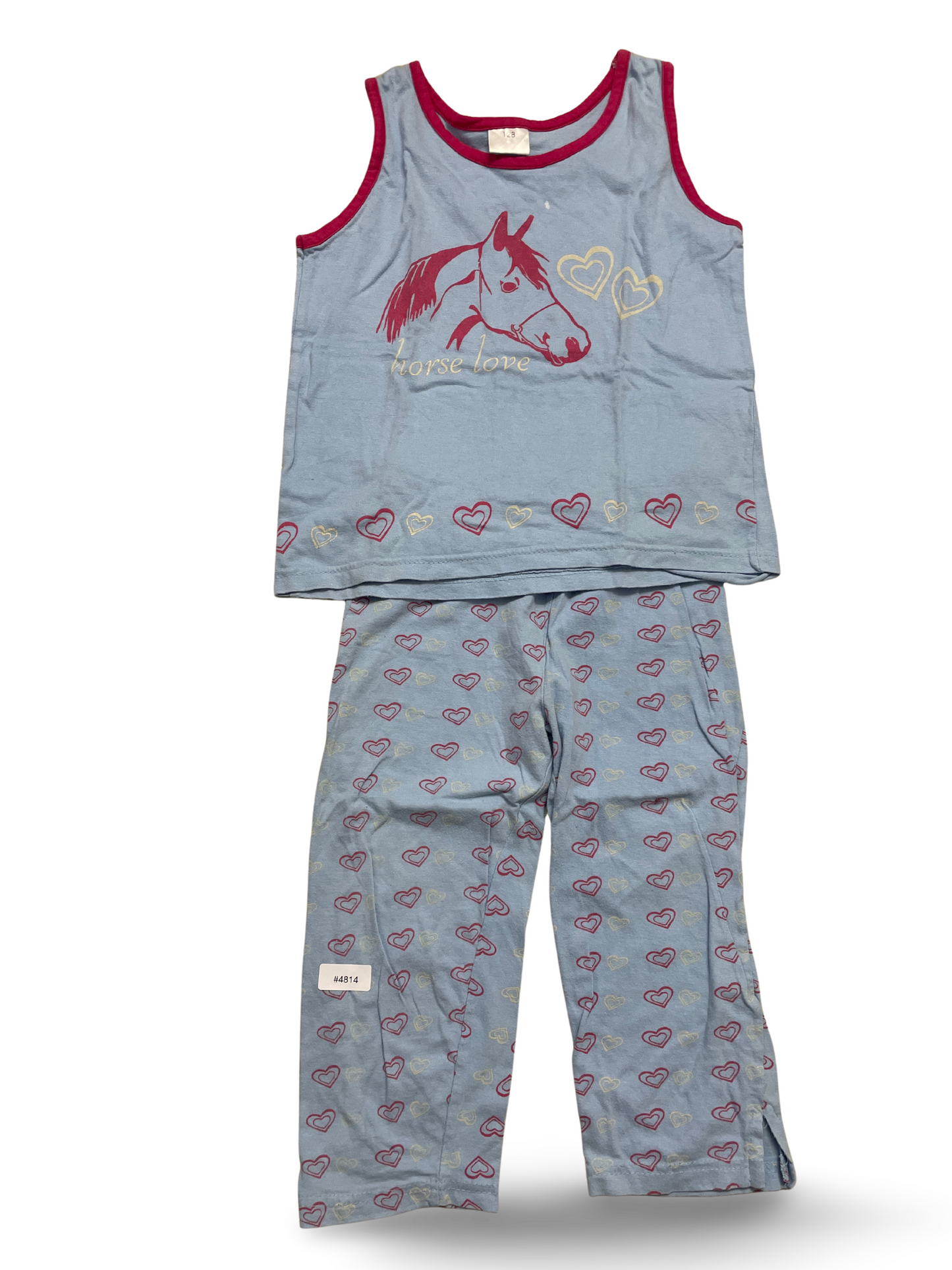 Pyjama Set mit Pferdeprint - Gr. 128