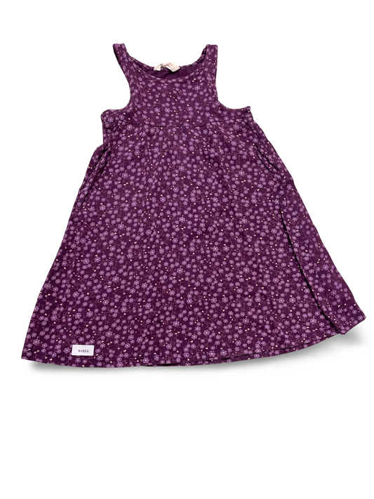 Lila Trägerkleid mit Blumenmuster - Gr. 110