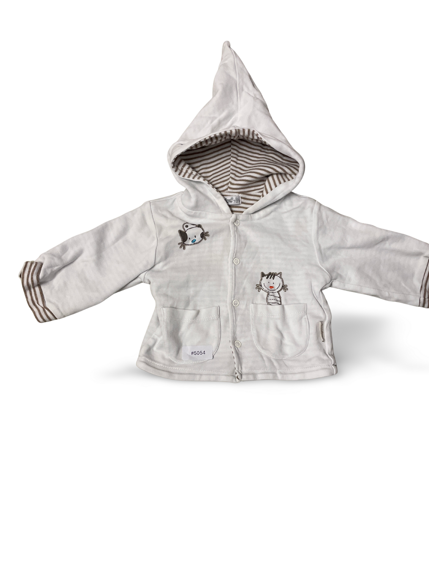 Kapuzenjacke mit Katzenmotiv - Gr. 56