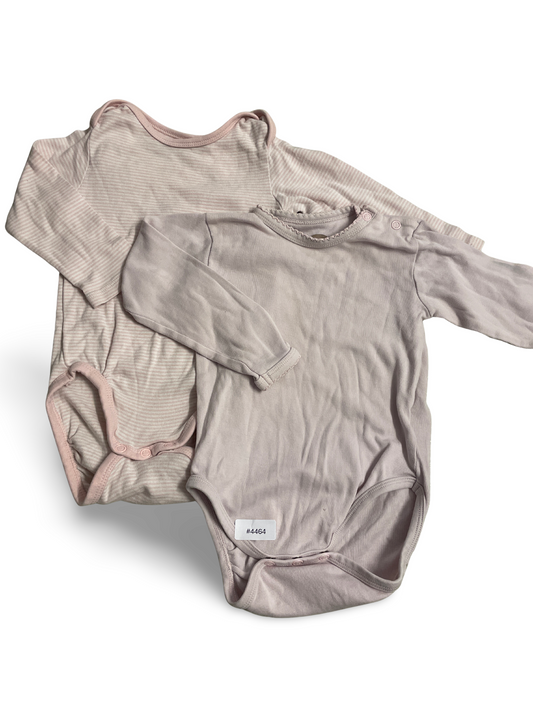 2er Bundle Langarm-Bodys rosa/altrosa - Gr. 74