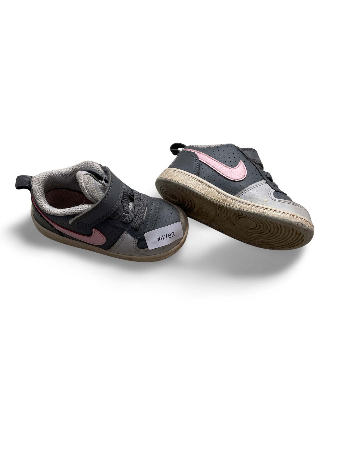Kindersneaker grau mit rosa Swoosh - Gr. 22