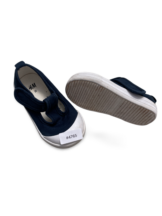 Kinder Ballerinas mit Klettverschluss marineblau - Gr. 23