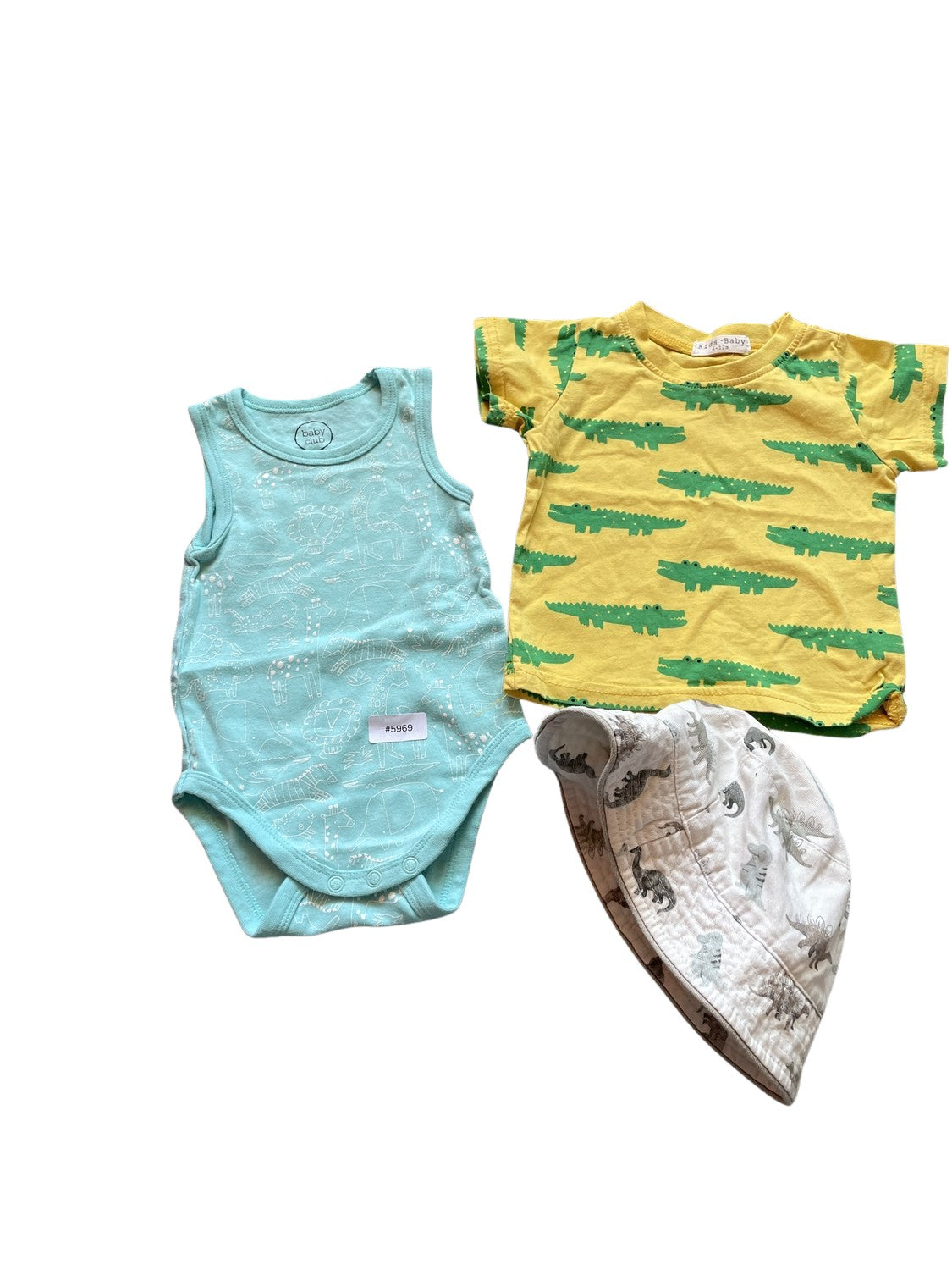 3er Set Body und T-Shirt mit Sonnenhut - Gr. 74