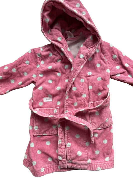 White Polka Dot Bathrobe - Size 92