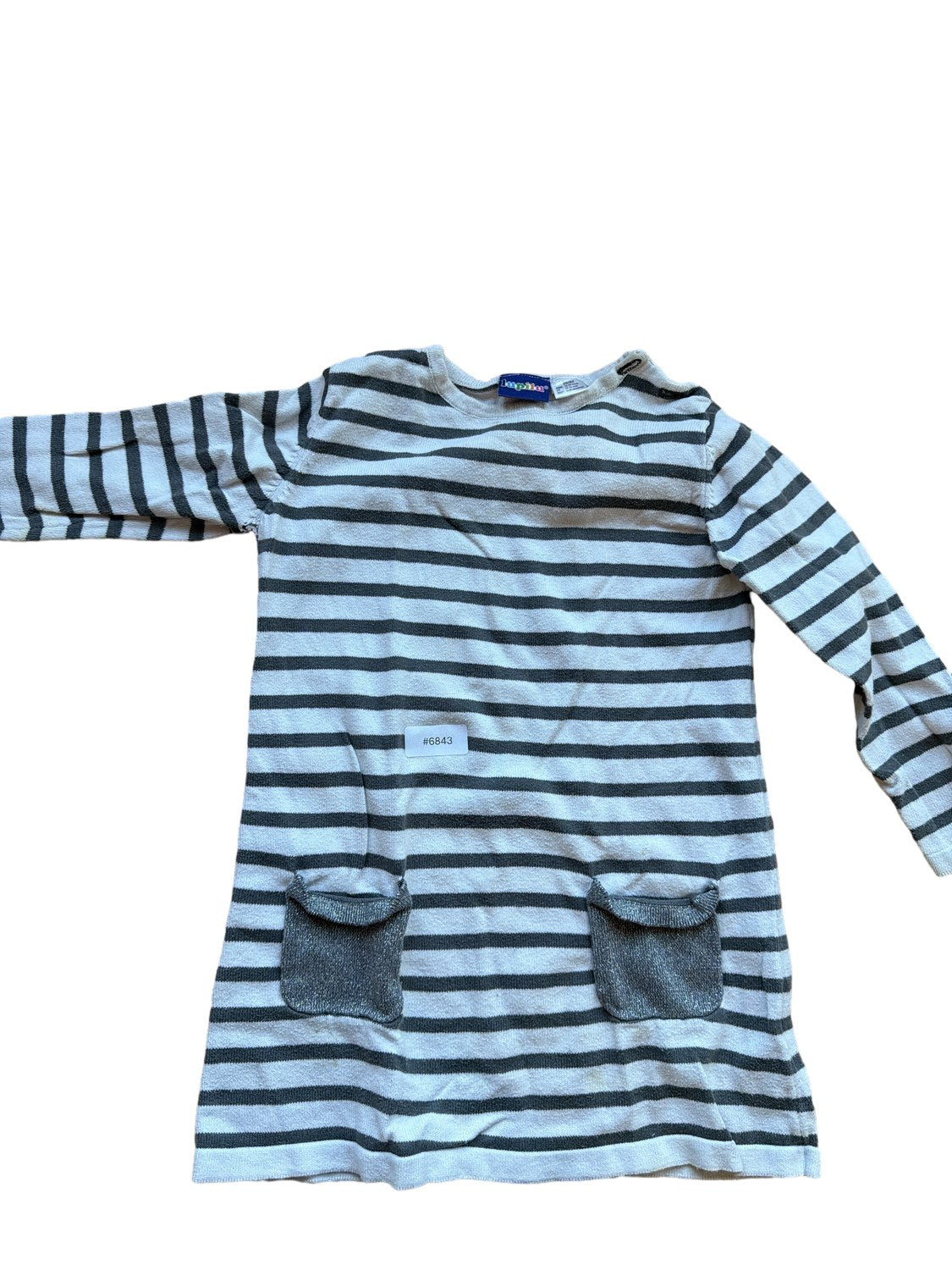 Striped dress with pockets - Size 86