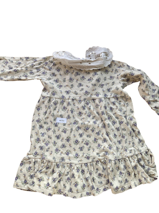 Robe à manches longues à fleurs - Taille 104
