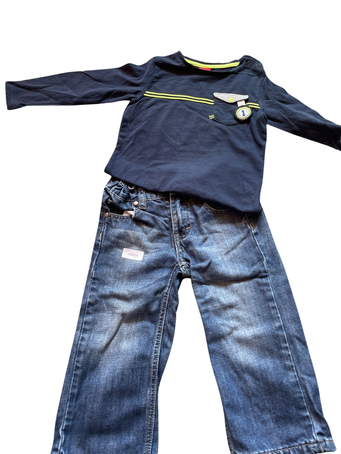 Langarmshirt und Jeans - Gr. 86