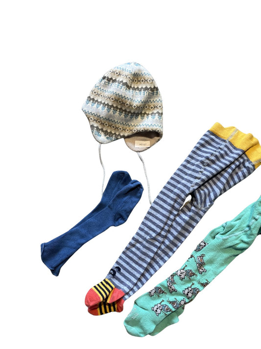 4er Bundle Strumpfhose und Mütze - Gr. 86