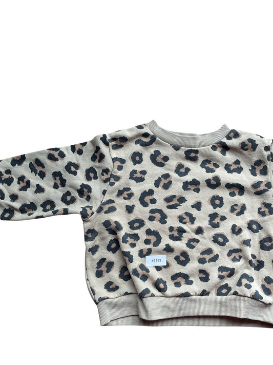 Leopardenmuster Sweatshirt - Gr. 92