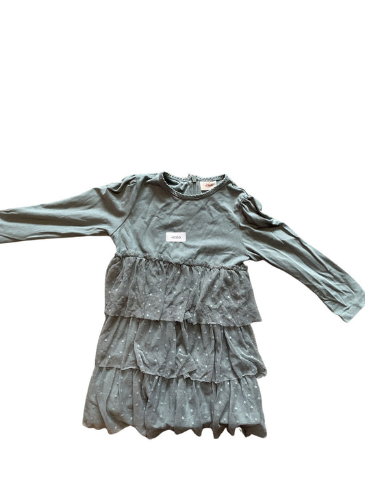 Langärmeliges Kleid mit Rüschen - Gr. 92