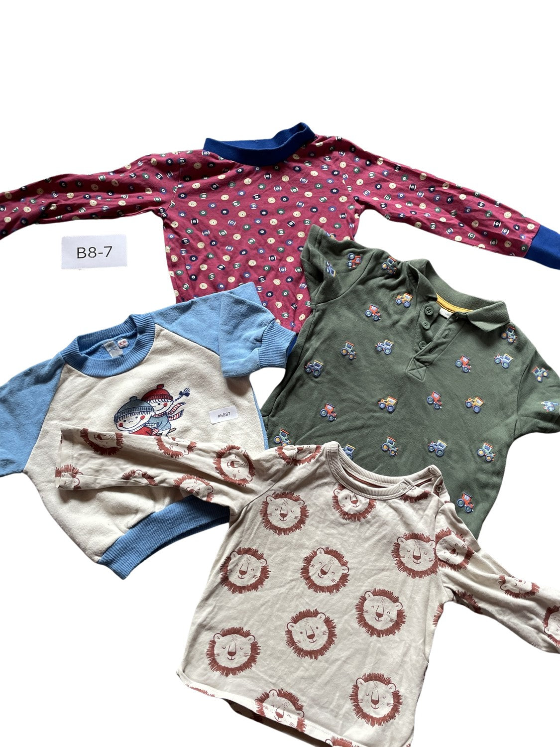 4er Set Langarmshirts - Gr. 92