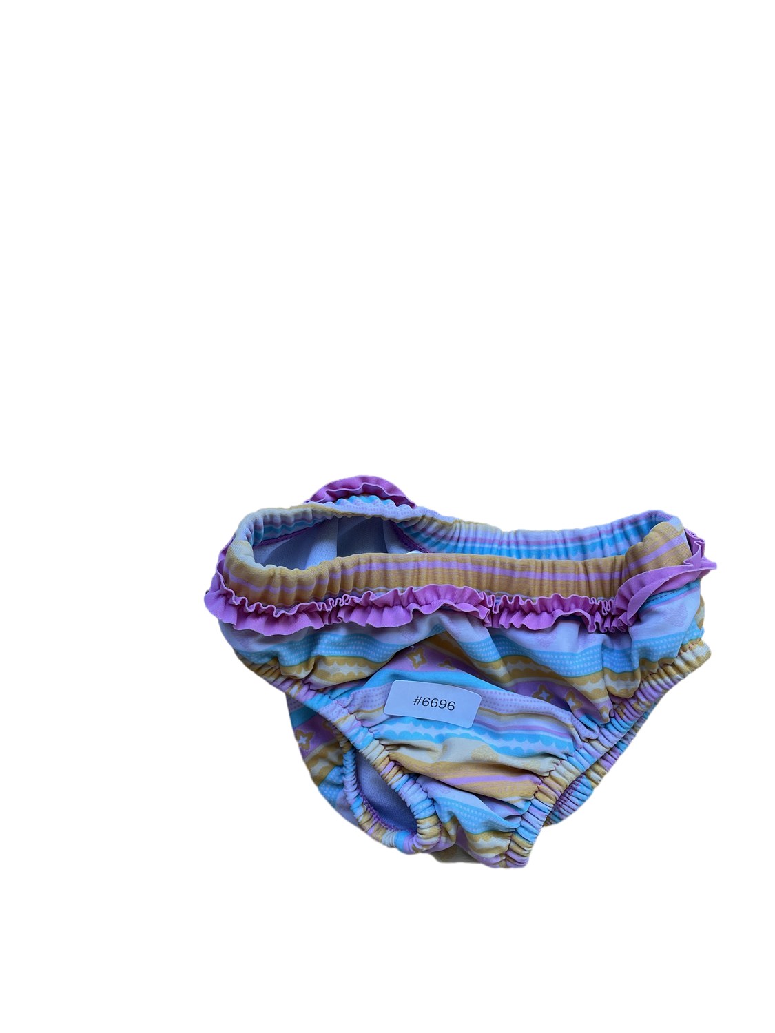 Colorful Swim Trunks with Ruffles - Size 74